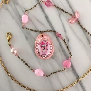 Tarina Tarantino Jewelry - Hello Kitty Pink Head - Lolita Necklace Tarina Tarantino Jewelry - Hello Kitty Pink Head - Lolita Necklace